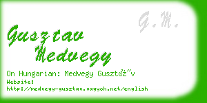 gusztav medvegy business card